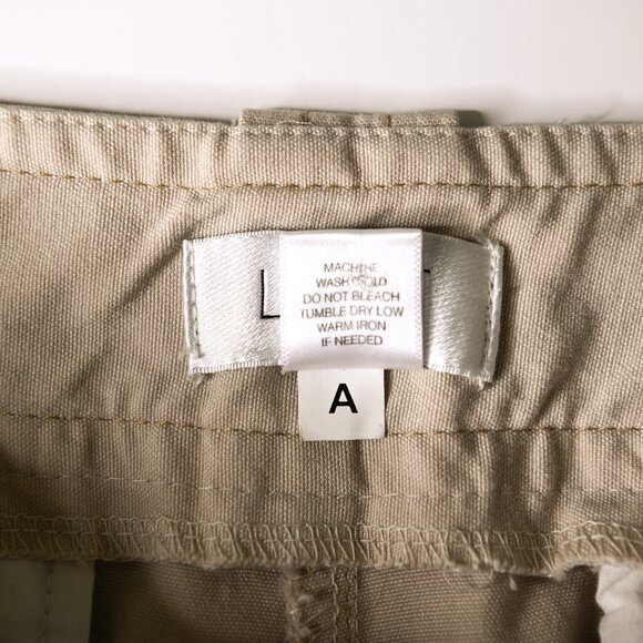 ANN TAYLOR LOFT Tan Khaki Wide Leg Pants with Pockets - Size 10P - Picture 8 of 10